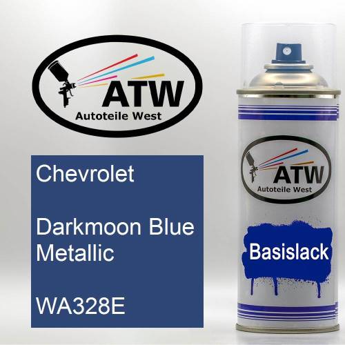 Chevrolet, Darkmoon Blue Metallic, WA328E: 400ml Sprühdose, von ATW Autoteile West.